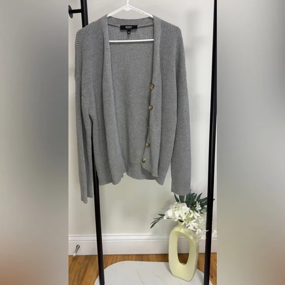 HUDSON Los Angeles | 🩶 Gray Knit Button Cardigan Women’s Sweater | Size L 🩶 - Picture 5 of 10